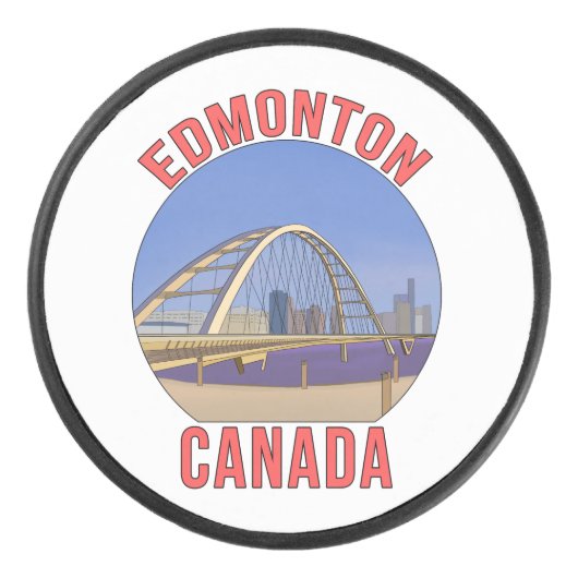Edmonton Alberta Canada Hockey Puck (Voorkant)