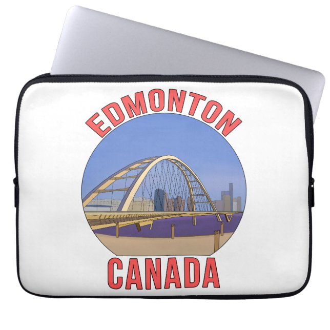 Edmonton Alberta Canada Laptop Sleeve (Voorkant)