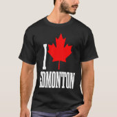 Edmonton Alberta Canada Maple Leaf Canadian Flag P T-shirt (Voorkant)