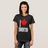Edmonton Alberta Canada Maple Leaf Canadian Flag P T-shirt (Voorkant volledig)