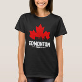 Edmonton Alberta Canada Maple Leaf Canadian Flag S T-shirt (Voorkant)