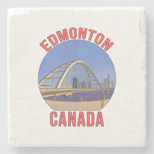 Edmonton Alberta Canada Stenen Onderzetter (Voorkant)