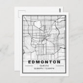 Edmonton Alberta Canada Travel City Map Briefkaart (Voorkant / Achterkant)