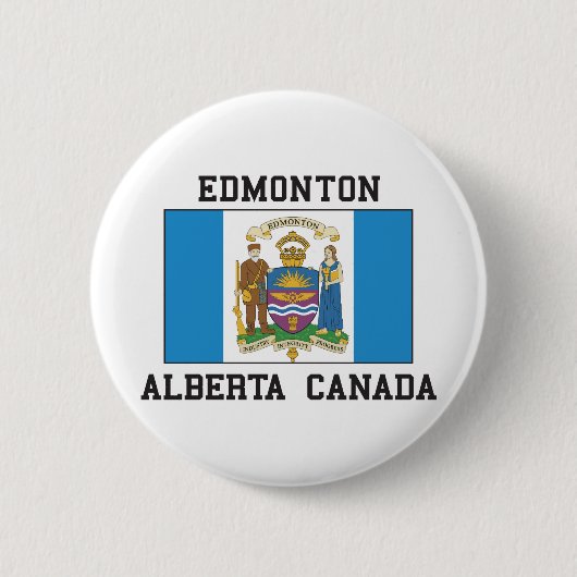 Edmonton Alberta Ronde Button 5,7 Cm (Voorkant)