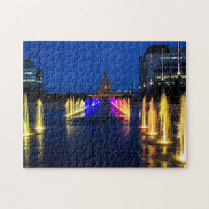 Edmonton Alberta Wetgevende Macht Fontein Lichten Legpuzzel