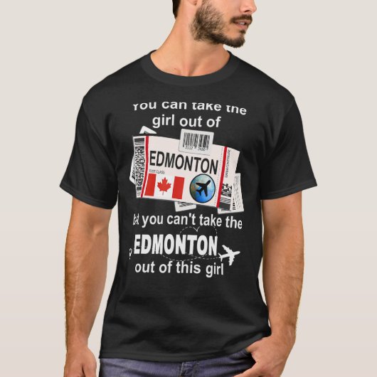 Edmonton Boarding Pass Edmonton Girl Edmonton T-shirt (Voorkant)