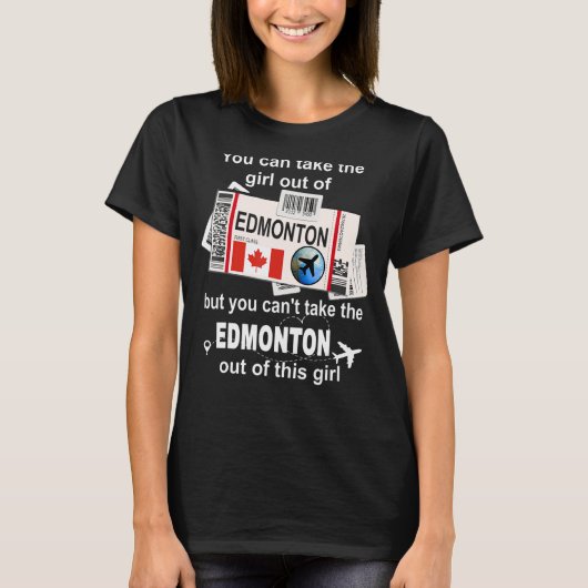 Edmonton Boarding Pass Edmonton Girl Edmonton T-shirt (Voorkant)