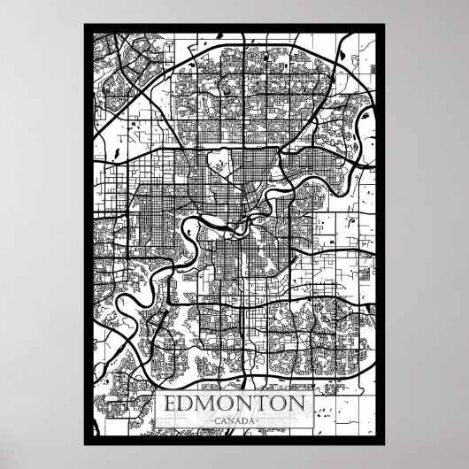 Edmonton Canada City Map Poster (Voorkant)