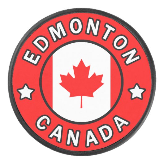 Edmonton Canada Hockey Puck (Voorkant)
