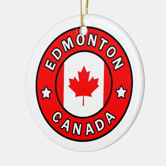 Edmonton Canada Keramisch Ornament (Links)