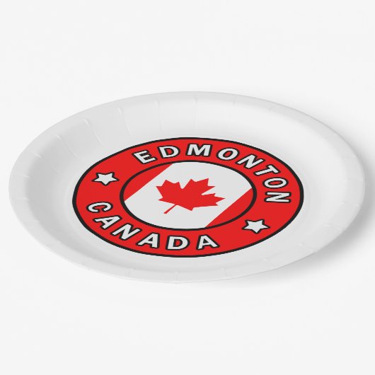 Edmonton Canada Papieren Bordje (Gekanteld)