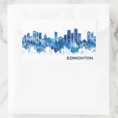 Edmonton Canada Skyline Blue Rechthoekige Sticker (Tas)