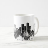 Edmonton Canada Skyline BW Koffiemok (Voorkant rechts)
