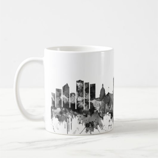 Edmonton Canada Skyline BW Koffiemok (Links)