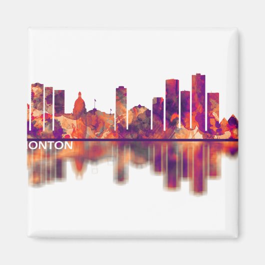 Edmonton Canada Skyline Magneet (Voorkant)