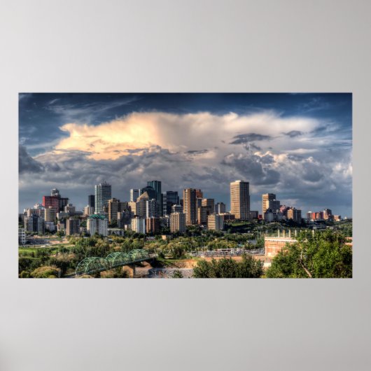 Edmonton, Canada skyline Poster (Voorkant)