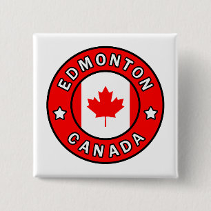 Edmonton Canada Vierkante Button 5,1 Cm