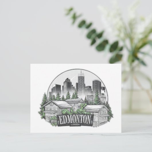 Edmonton City, Canada Briefkaart (Staand voorkant)