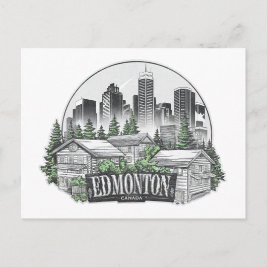 Edmonton City, Canada Briefkaart (Voorkant)