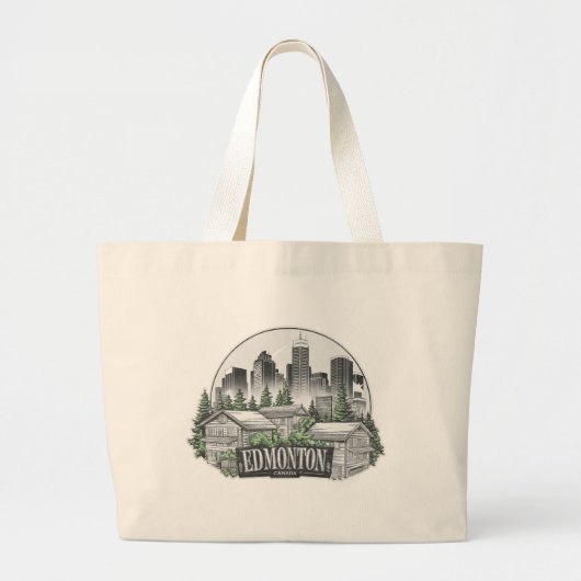 Edmonton City, Canada Grote Tote Bag (Voorkant)