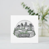 Edmonton City, Canada Kaart (Staand voorkant)