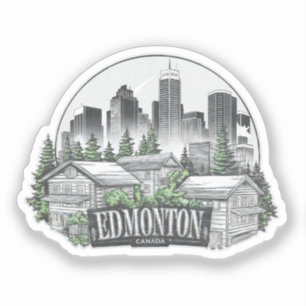 Edmonton City, Canada Sticker