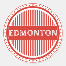 Edmonton City Pride Emblem – Canadian Identity Ronde Sticker