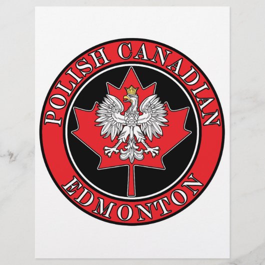 Edmonton Ronde Poolse Canadese Blad Flyer (Voorkant)