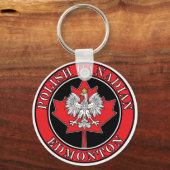 Edmonton Ronde Poolse Canadese Leaf Sleutelhanger (Voorkant)