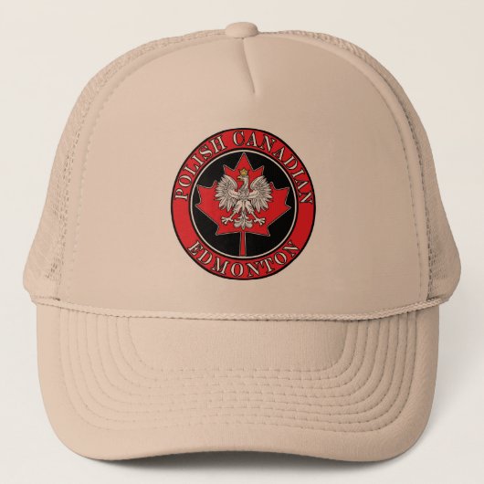 Edmonton Ronde Poolse Canadese Leaf Trucker Pet (Voorkant)