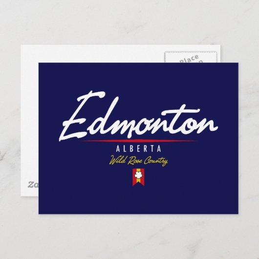 Edmonton Script Briefkaart (Voorkant / Achterkant)