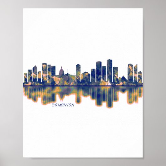 Edmonton Skyline Poster (Voorkant)