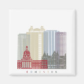 Edmonton skyline poster magneet (Voorkant)