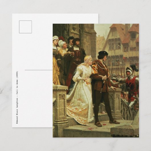 Edmund Blair Leighton - Call to Arms Briefkaart (Voorkant / Achterkant)