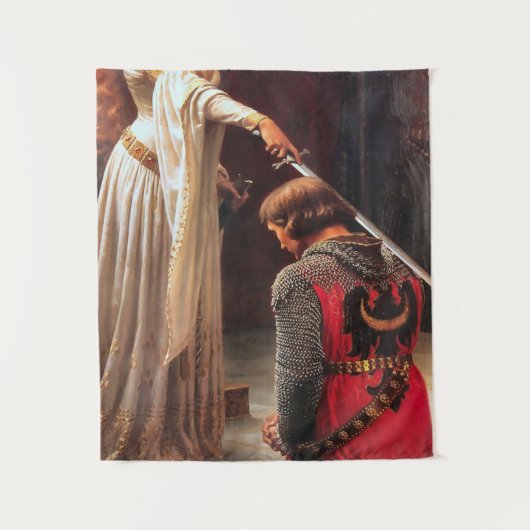 Edmund Blair Leighton - de Accolade Wandkleed (Voorkant)