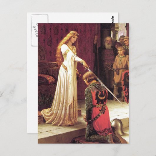 Edmund Blair Leighton: Het Accolade Briefkaart (Voorkant / Achterkant)