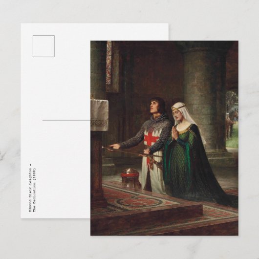 Edmund Blair Leighton - Het Toewijding Briefkaart (Voorkant / Achterkant)