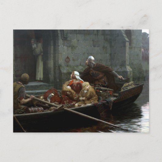 Edmund Blair Leighton in de tijd van Peril Briefkaart (Voorkant)