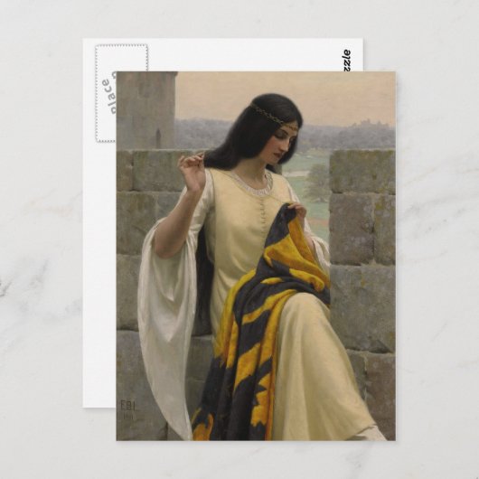 Edmund Blair Leighton Seamstress Briefkaart (Voorkant / Achterkant)