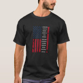 Edmund Burke citeert patriottische vlag van de VS T-shirt (Voorkant)