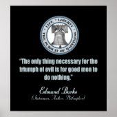 Edmund Burke Quote (Good/Evil) Poster (Voorkant)