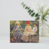 Edmund Charles Tarbell - in een tuin Briefkaart (Staand voorkant)