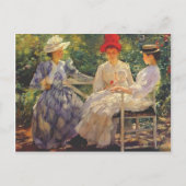 Edmund Charles Tarbell - in een tuin Briefkaart (Voorkant)