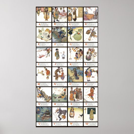 Edmund Dulac Alphabet Poster (Voorkant)