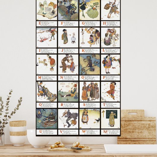 Edmund Dulac Alphabet Poster (Keuken)