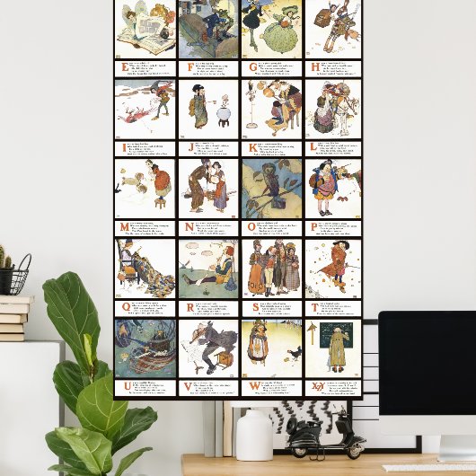 Edmund Dulac Alphabet Poster (Thuiskantoor)