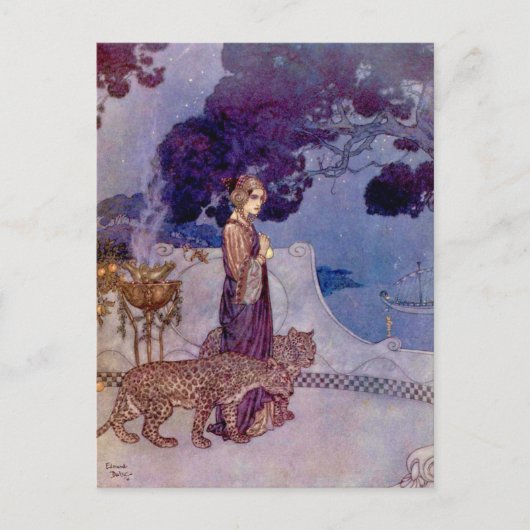 Edmund Dulac - Circe, het Briefkaart van de Enchan (Voorkant)