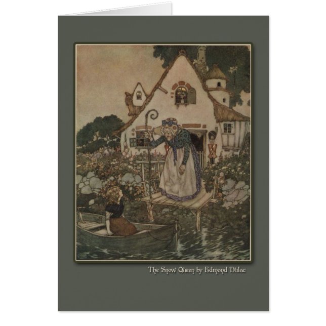 Edmund Dulac Illustratie van de sneeuwkoningin (Voorkant)