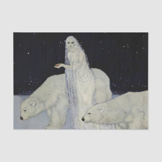 Edmund Dulac Snow Queen Painting Tissuepapier (Voorkant)