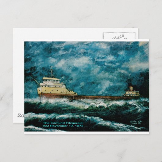 Edmund Fitsgerald 1996 met tekst Briefkaart (Voorkant / Achterkant)